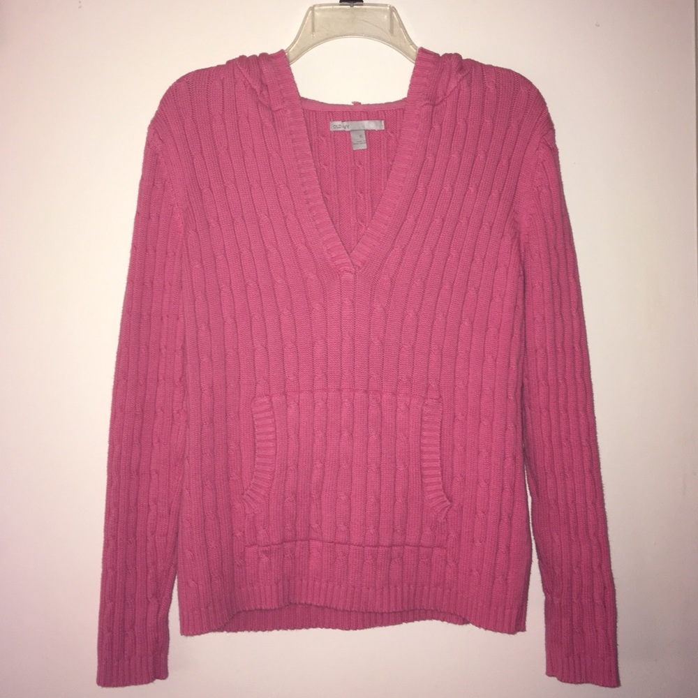 Pink sweater hoodie